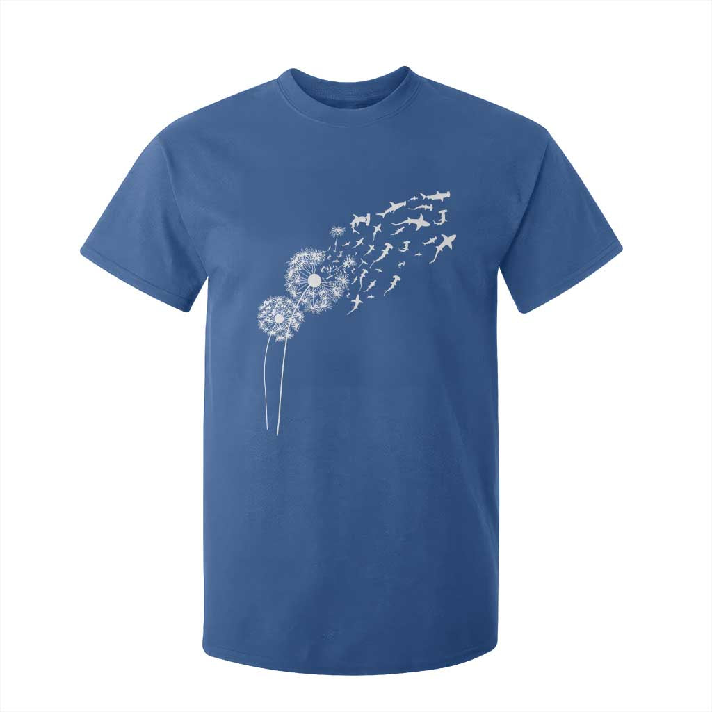 Shark Dandelion Flower for Ocean Wildlife Lover T Shirt For Kid TS11 Royal Blue Print Your Wear
