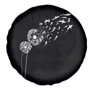 Shark Dandelion Flower for Ocean Wildlife Lover Spare Tire Cover TS11 Print Your Wear