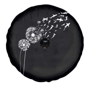 Shark Dandelion Flower for Ocean Wildlife Lover Spare Tire Cover TS11 Print Your Wear