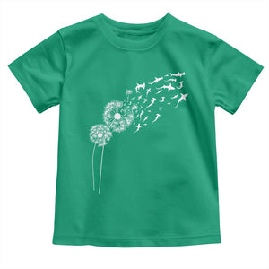 Shark Dandelion Flower for Ocean Wildlife Lover Toddler T Shirt TS11 Irish Green Print Your Wear
