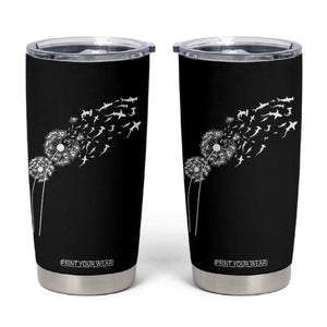 Shark Dandelion Flower for Ocean Wildlife Lover Tumbler Cup TS11 Black Print Your Wear