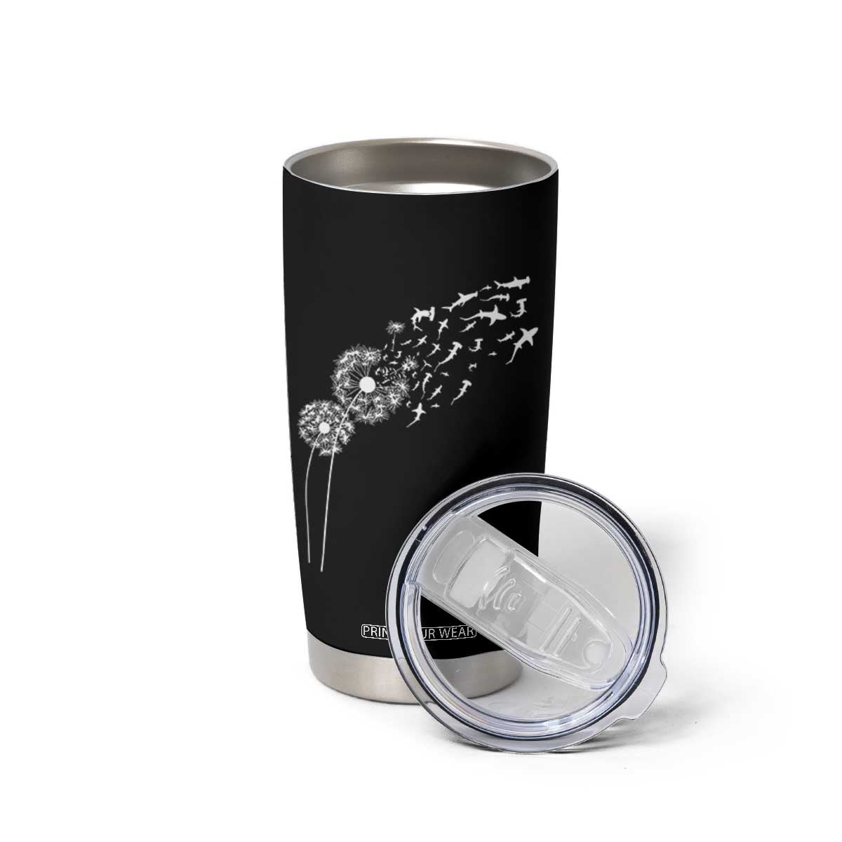 Shark Dandelion Flower for Ocean Wildlife Lover Tumbler Cup TS11 Print Your Wear