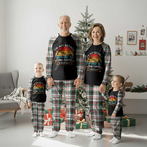 I'm Not Retired Travel Planning Is Hard Work Funny Retirement Vacation Plaid Pajama Set