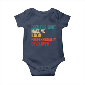 Does This Shirt Make Me Look Professionally Developed Baby Onesie Retro Funny Sarcastic