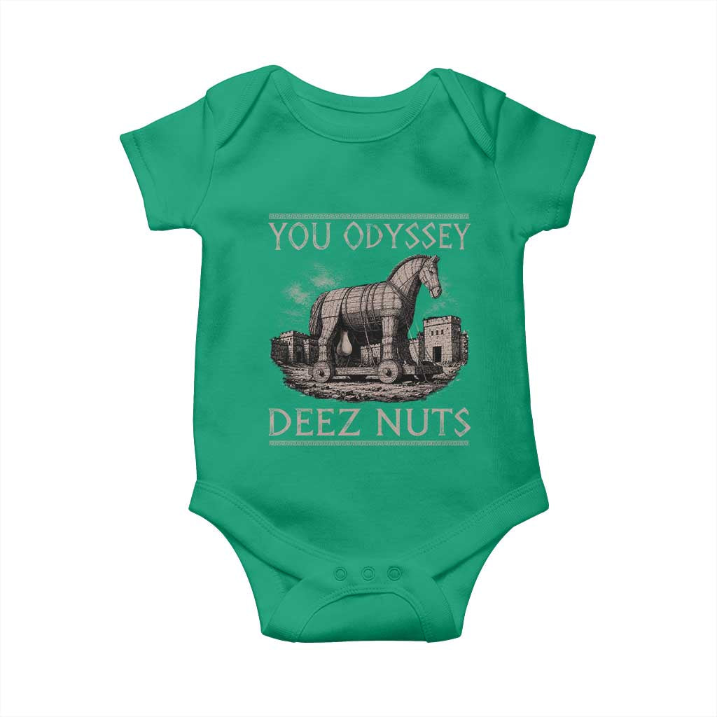 You Odyssey Deez Nuts Funny Trojan Horse Baby Onesie Inappropriate Adult Humor Ancient Greek TS11 Irish Green Print Your Wear