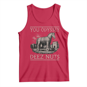 You Odyssey Deez Nuts Funny Trojan Horse Tank Top Inappropriate Adult Humor Ancient Greek TS11 Red Print Your Wear