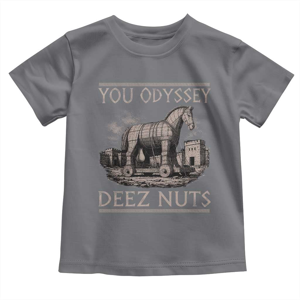 You Odyssey Deez Nuts Funny Trojan Horse Toddler T Shirt Inappropriate Adult Humor Ancient Greek TS11 Charcoal Print Your Wear