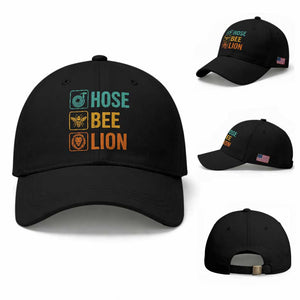Hose Bee Lion Funny Meme Word Pun Retro Baseball Cap