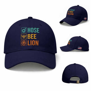 Hose Bee Lion Funny Meme Word Pun Retro Baseball Cap