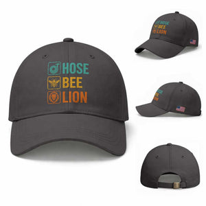 Hose Bee Lion Funny Meme Word Pun Retro Baseball Cap