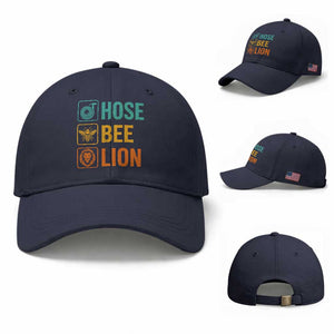 Hose Bee Lion Funny Meme Word Pun Retro Baseball Cap