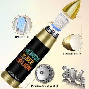 Hose Bee Lion Funny Meme Word Pun Retro Bullet Tumbler