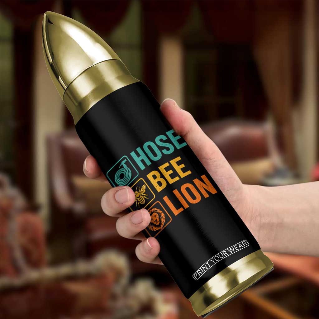 Hose Bee Lion Funny Meme Word Pun Retro Bullet Tumbler