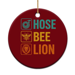 Hose Bee Lion Funny Meme Word Pun Retro Ceramic Ornament