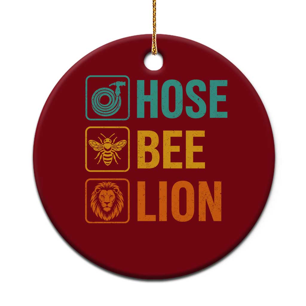Hose Bee Lion Funny Meme Word Pun Retro Ceramic Ornament TS11 1pc Red Print Your Wear