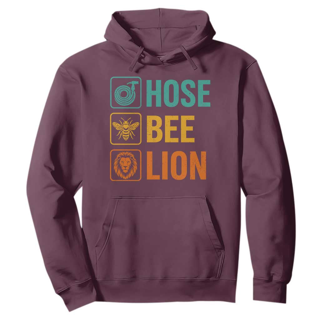Hose Bee Lion Funny Meme Word Pun Retro Hoodie