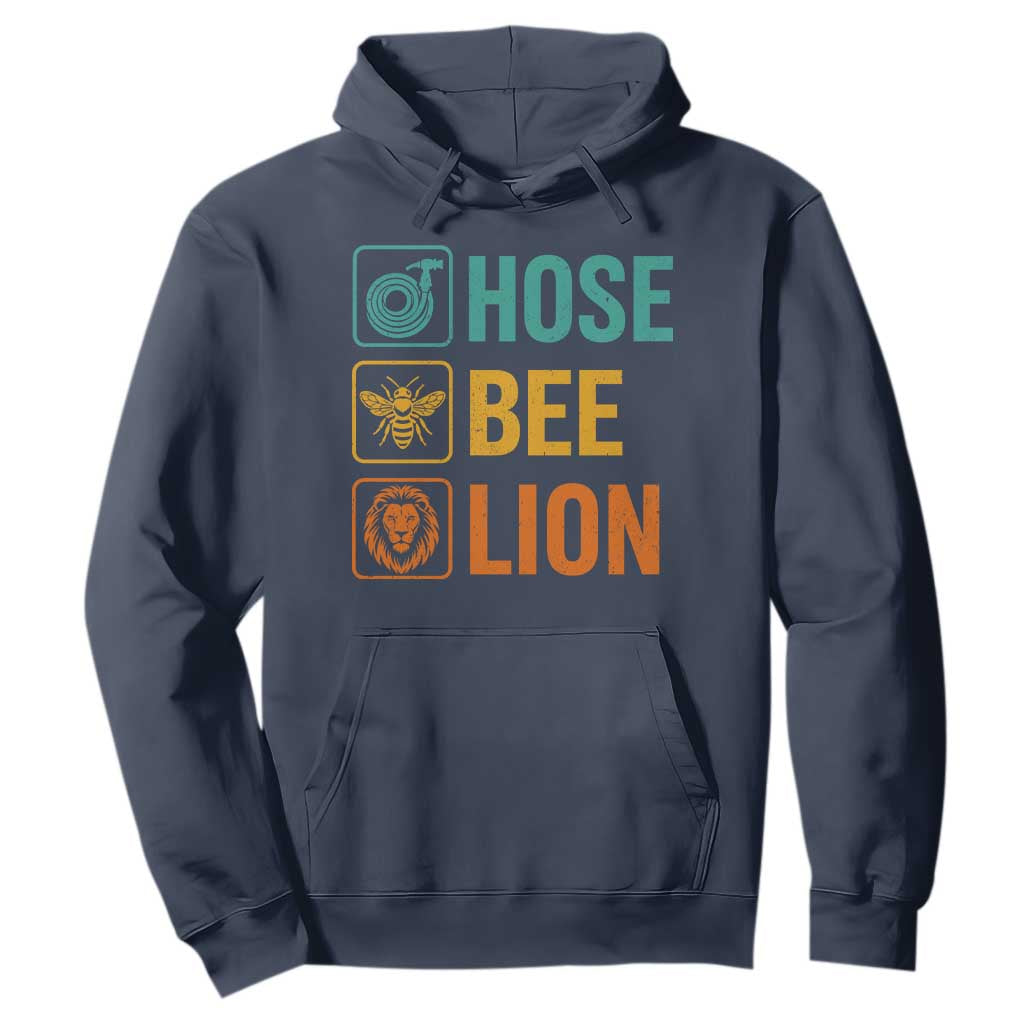 Hose Bee Lion Funny Meme Word Pun Retro Hoodie
