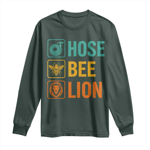 Hose Bee Lion Funny Meme Word Pun Retro Long Sleeve Shirt