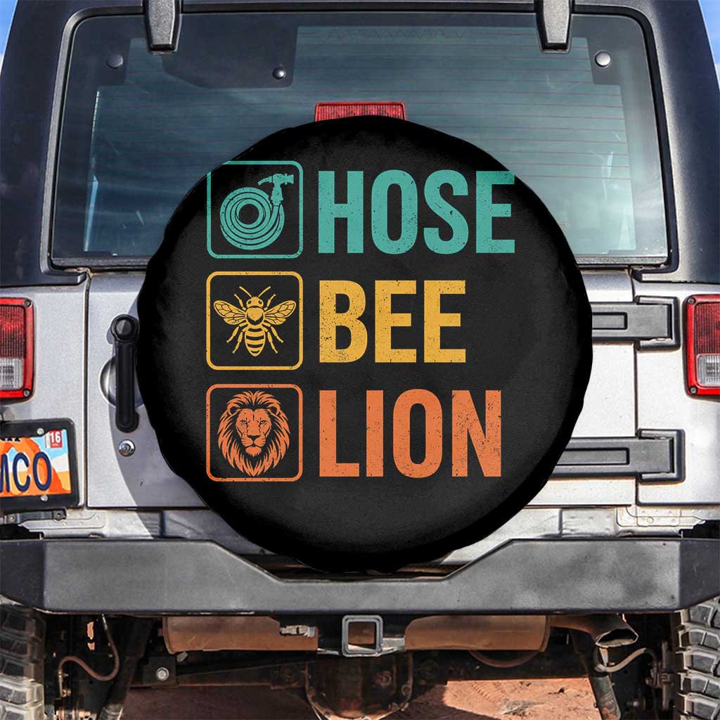 Hose Bee Lion Funny Meme Word Pun Retro Spare Tire Cover TS11 No hole Black Print Your Wear