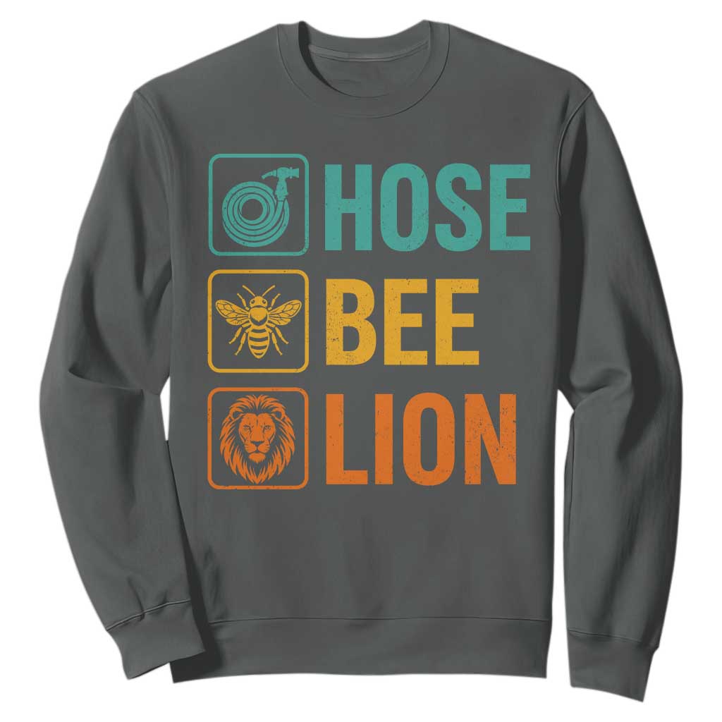 Hose Bee Lion Funny Meme Word Pun Retro Sweatshirt