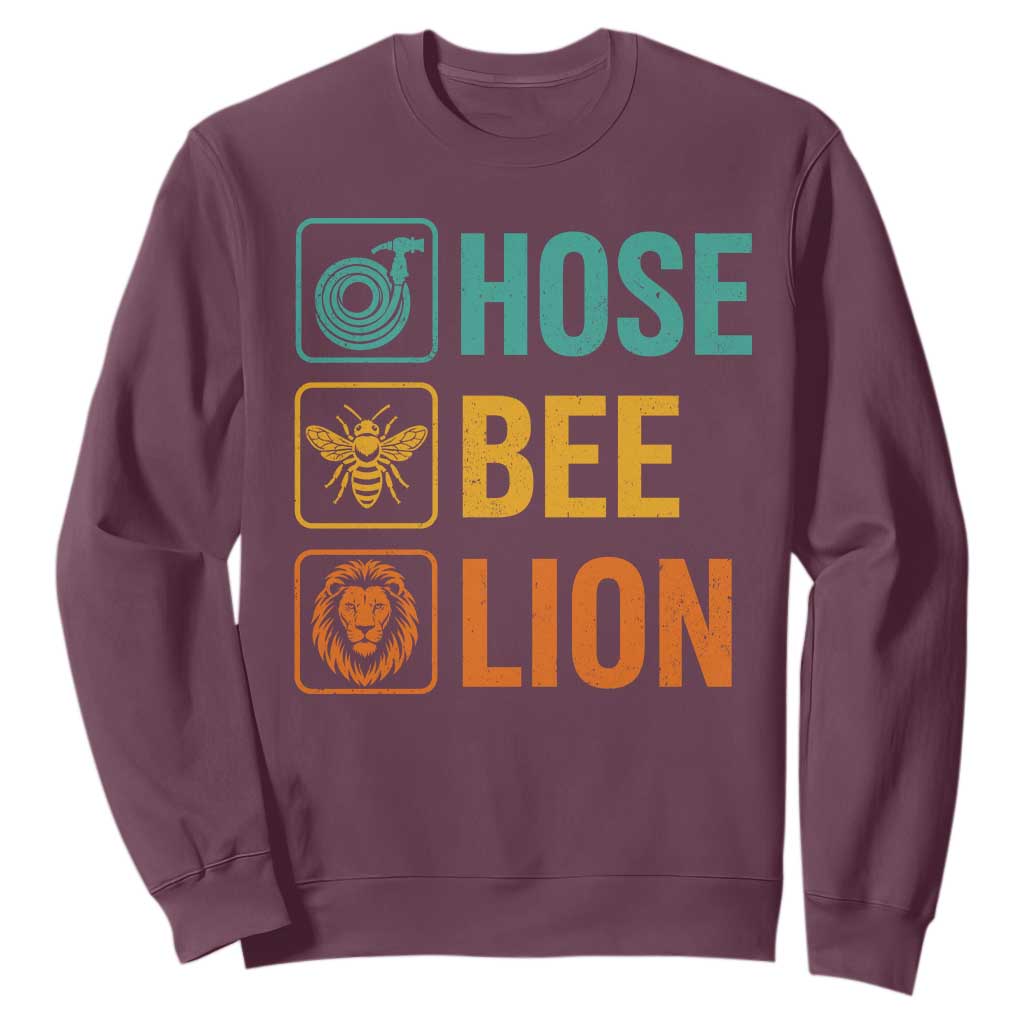Hose Bee Lion Funny Meme Word Pun Retro Sweatshirt