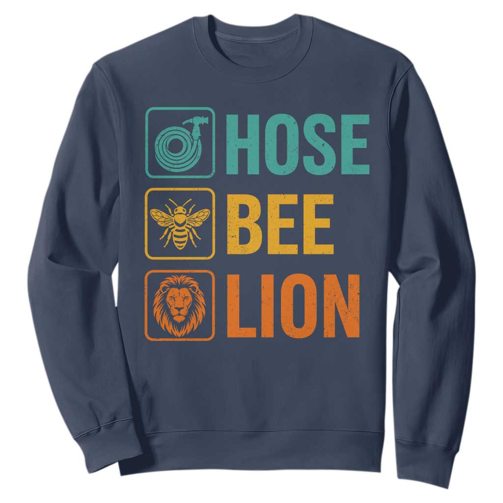 Hose Bee Lion Funny Meme Word Pun Retro Sweatshirt