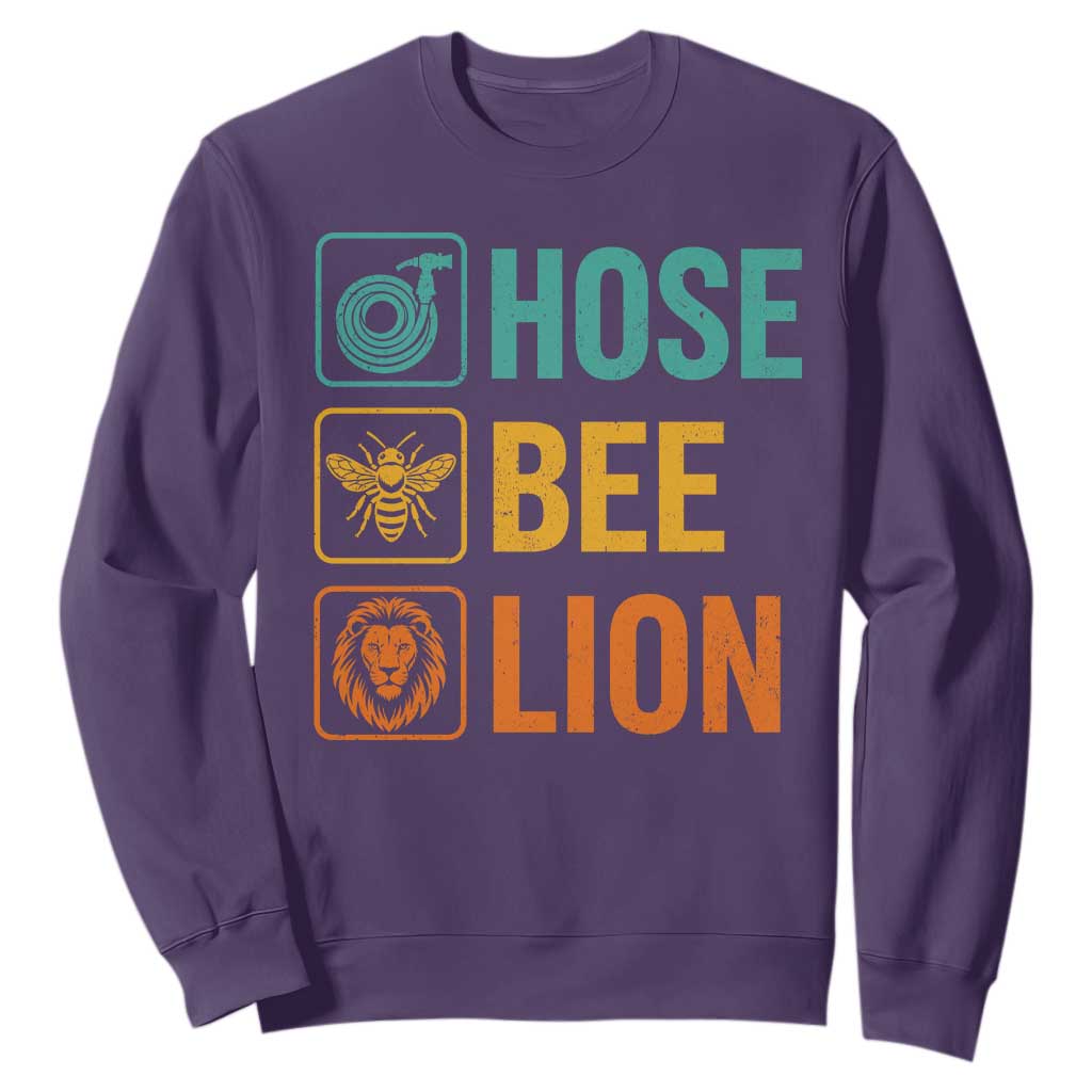Hose Bee Lion Funny Meme Word Pun Retro Sweatshirt