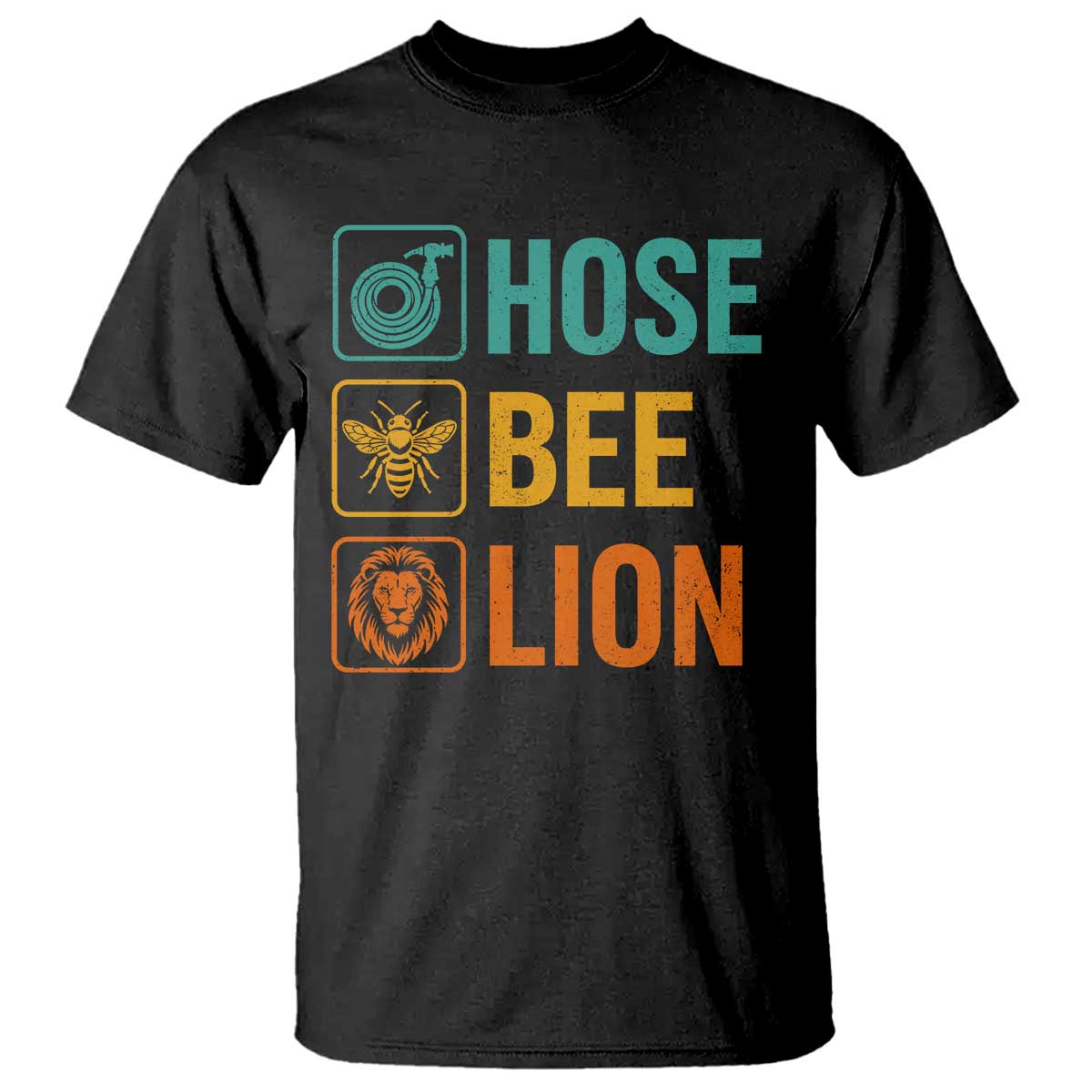 Hose Bee Lion Funny Meme Word Pun Retro T Shirt