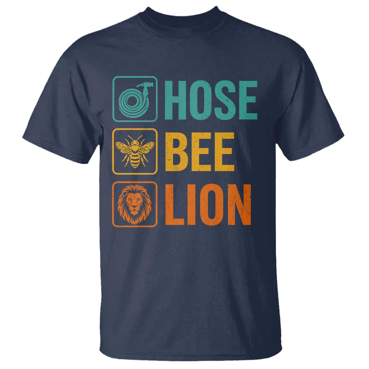 Hose Bee Lion Funny Meme Word Pun Retro T Shirt