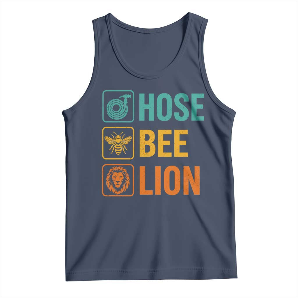 Hose Bee Lion Funny Meme Word Pun Retro Tank Top