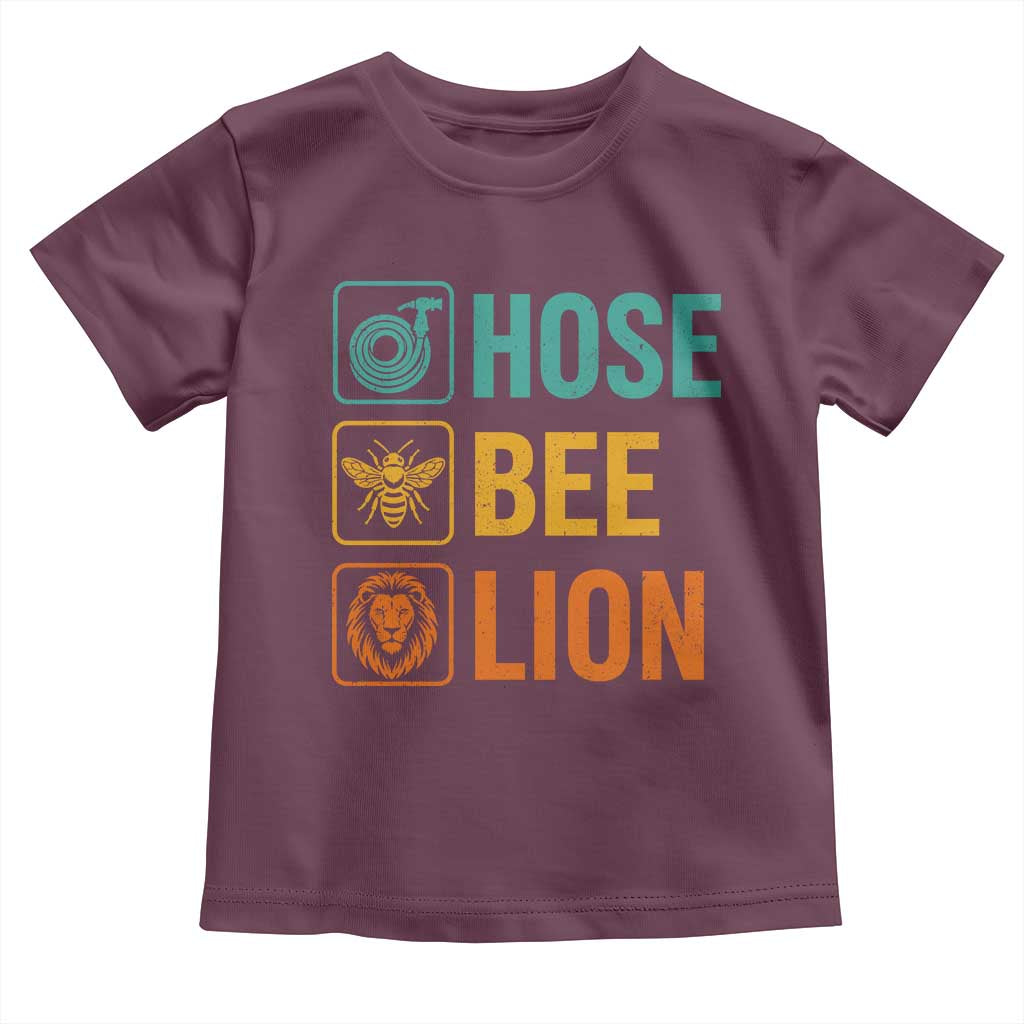 Hose Bee Lion Funny Meme Word Pun Retro Toddler T Shirt