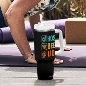 Hose Bee Lion Funny Meme Word Pun Retro Tumbler With Handle