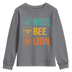 Hose Bee Lion Funny Meme Word Pun Retro Youth Sweatshirt