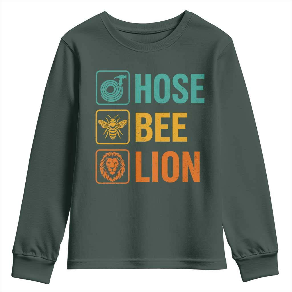 Hose Bee Lion Funny Meme Word Pun Retro Youth Sweatshirt