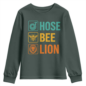 Hose Bee Lion Funny Meme Word Pun Retro Youth Sweatshirt