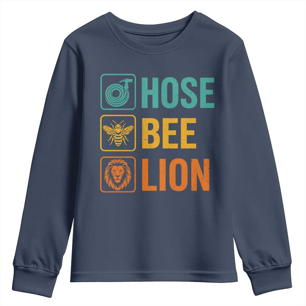 Hose Bee Lion Funny Meme Word Pun Retro Youth Sweatshirt