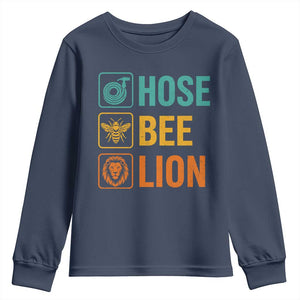 Hose Bee Lion Funny Meme Word Pun Retro Youth Sweatshirt