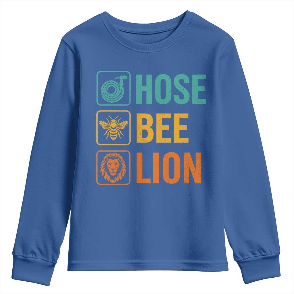 Hose Bee Lion Funny Meme Word Pun Retro Youth Sweatshirt