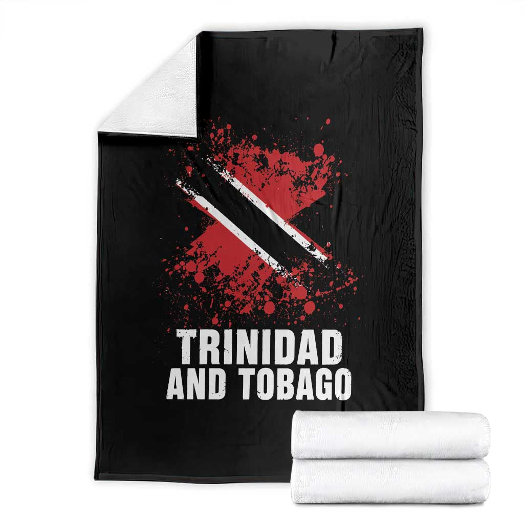 Trinidad And Tobago Throw Blanket Retro Vintage Watercolors Trinidadian Flag TS11 Black Print Your Wear