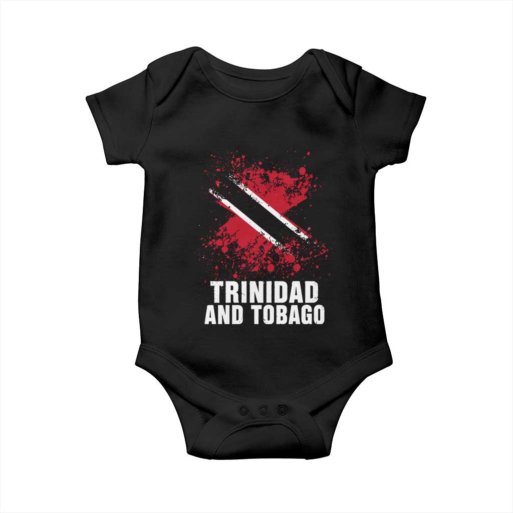 Trinidad And Tobago Baby Onesie Retro Vintage Watercolors Trinidadian Flag TS11 Black Print Your Wear