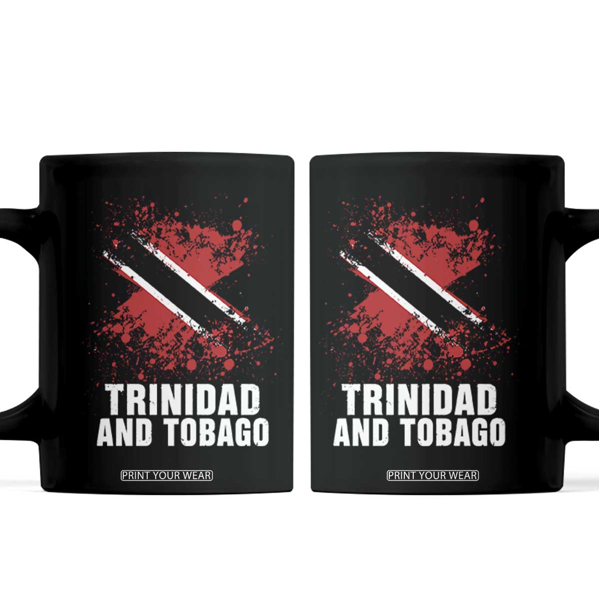 Trinidad And Tobago Coffee Mug Retro Vintage Watercolors Trinidadian Flag TS11 Black Print Your Wear