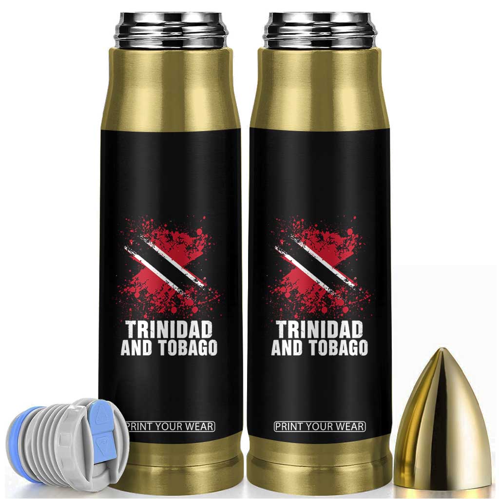 Trinidad And Tobago Bullet Tumbler Retro Vintage Watercolors Trinidadian Flag TS11 Black Print Your Wear