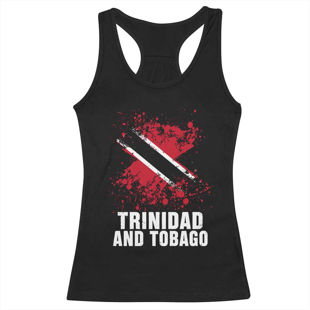 Trinidad And Tobago Racerback Tank Top Retro Vintage Watercolors Trinidadian Flag TS11 Black Print Your Wear