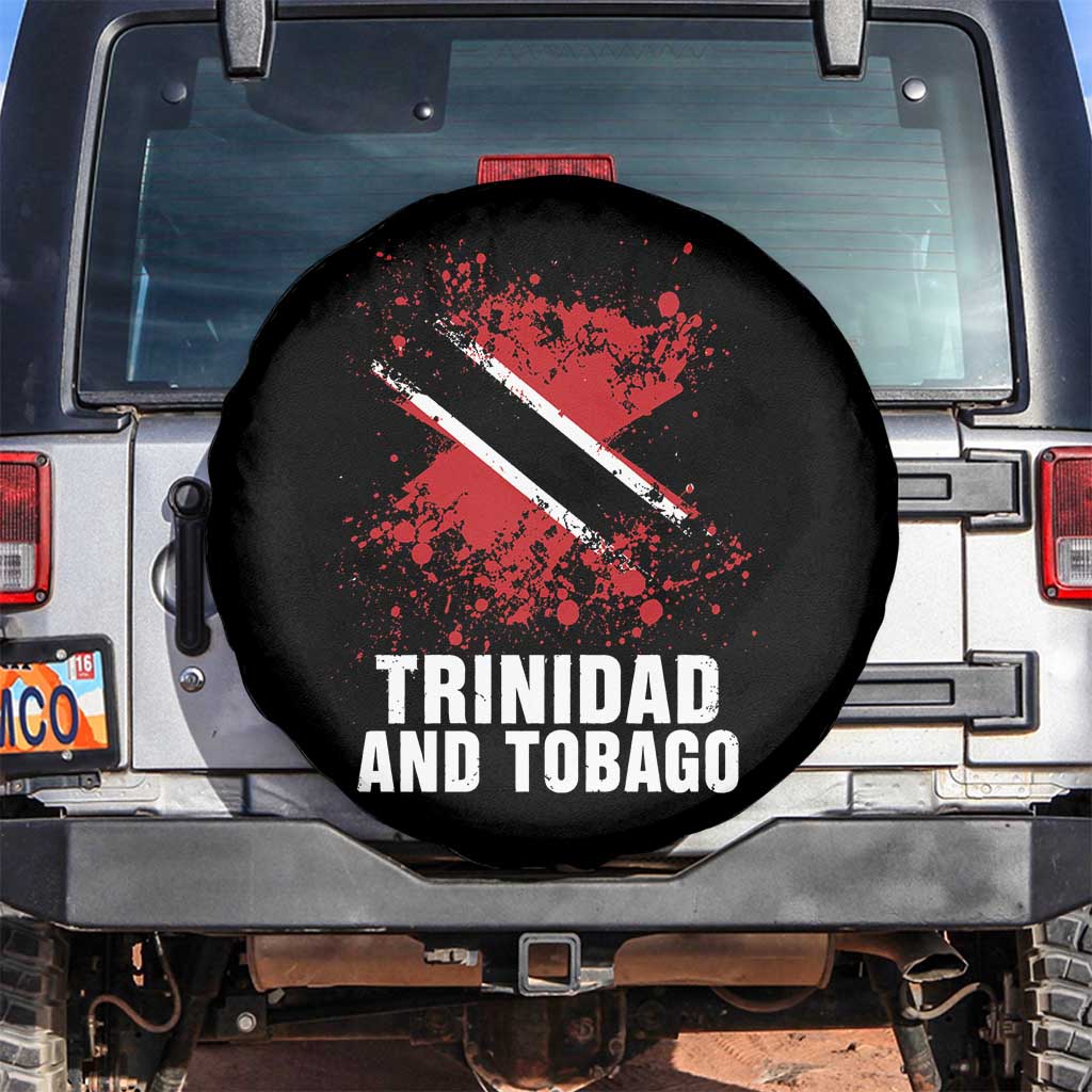 Trinidad And Tobago Spare Tire Cover Retro Vintage Watercolors Trinidadian Flag TS11 No hole Black Print Your Wear