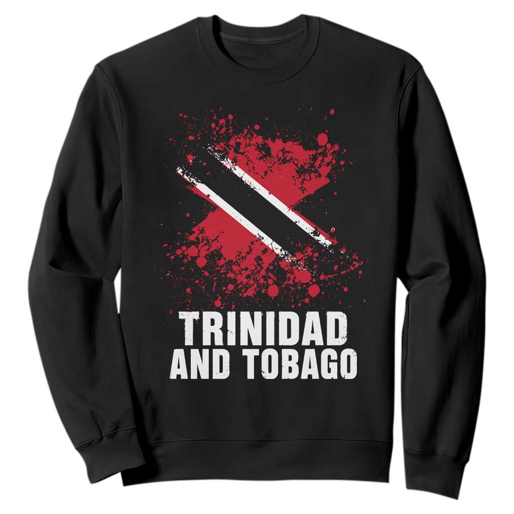 Trinidad And Tobago Sweatshirt Retro Vintage Watercolors Trinidadian Flag TS11 Black Print Your Wear
