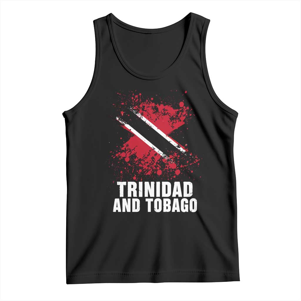 Trinidad And Tobago Tank Top Retro Vintage Watercolors Trinidadian Flag TS11 Black Print Your Wear