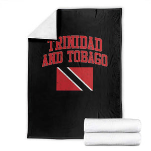 Trinidad And Tobago Athletic Throwback Design Throw Blanket Vintage Trinidadian Flag