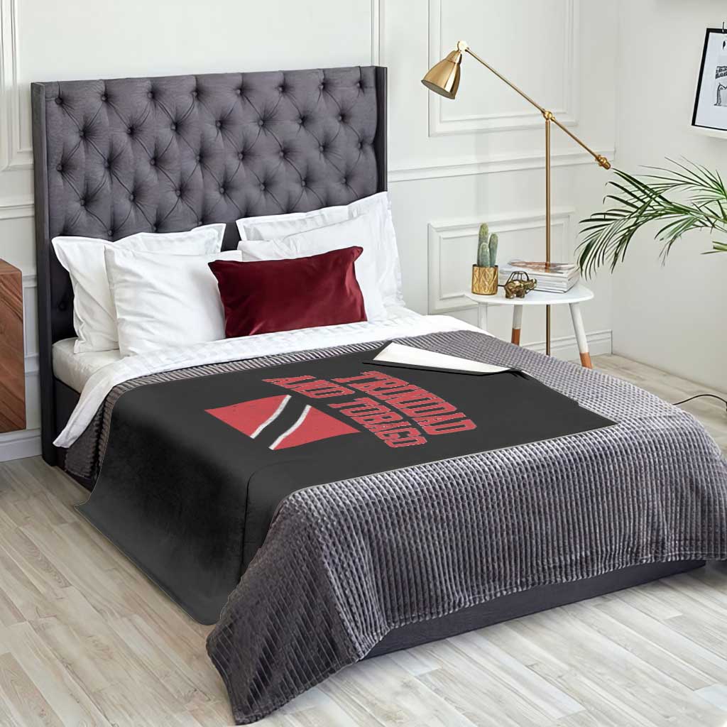 Trinidad And Tobago Athletic Throwback Design Throw Blanket Vintage Trinidadian Flag