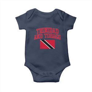 Trinidad And Tobago Athletic Throwback Design Baby Onesie Vintage Trinidadian Flag