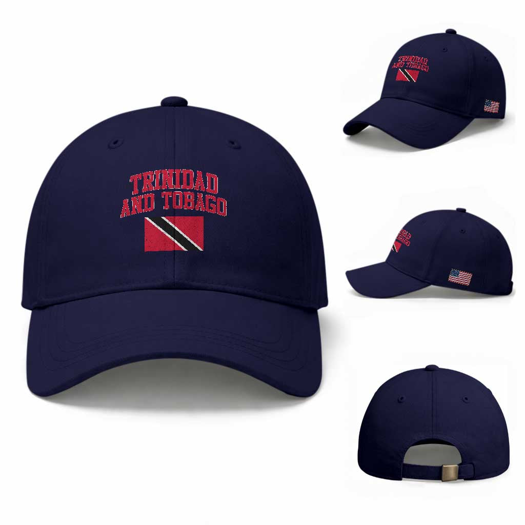 Trinidad And Tobago Athletic Throwback Design Baseball Cap Vintage Trinidadian Flag